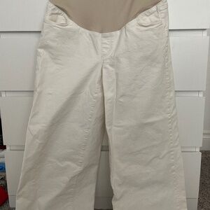 LOFT - WIDE LEG MATERNITY - white denim
